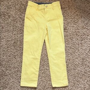 Size 7 boys yellow chino pants from Gymboree.